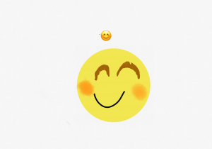 Here we had to try to emulate an emoji as you can see from the drawing and the emoji on top