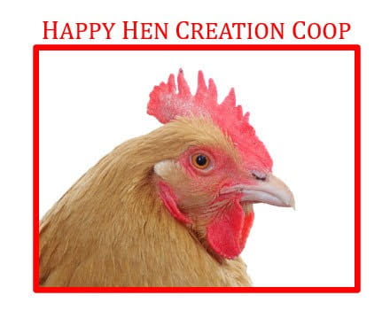 Happy Hen Creation Coop logo.